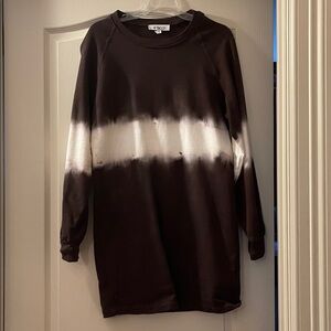 Etica Rich Brown / white long sleeve dress